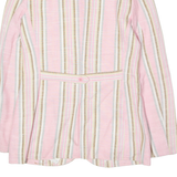 Womens Blazer Jacket Pink Striped XS