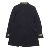 ZARA Womens Military Coat Blue S
