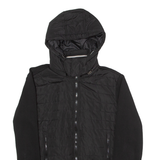 ZARA Mens Quilted Jacket Black Hooded M