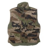 PETROCK'S Womens Gilet Green 90s Camouflage UK 12