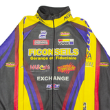 TEKER SPORTSWEAR Ficoconseils Cycling Mens Track Jacket Black Striped L