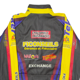 TEKER SPORTSWEAR Ficoconseils Cycling Mens Track Jacket Black Striped L