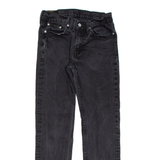 LEVI'S 514 Jeans Mens Black Slim Straight Charcoal Wash W29 L30