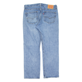 LEVI'S 501 Jeans Distressed Mens Blue Regular Straight Stone Wash W36 L30