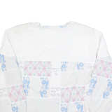 CHEVRON Womens Track Jacket White 90s Floral L