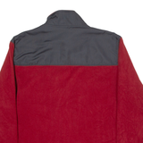 STARTER Mens Fleece Jacket Red Colourblock XL