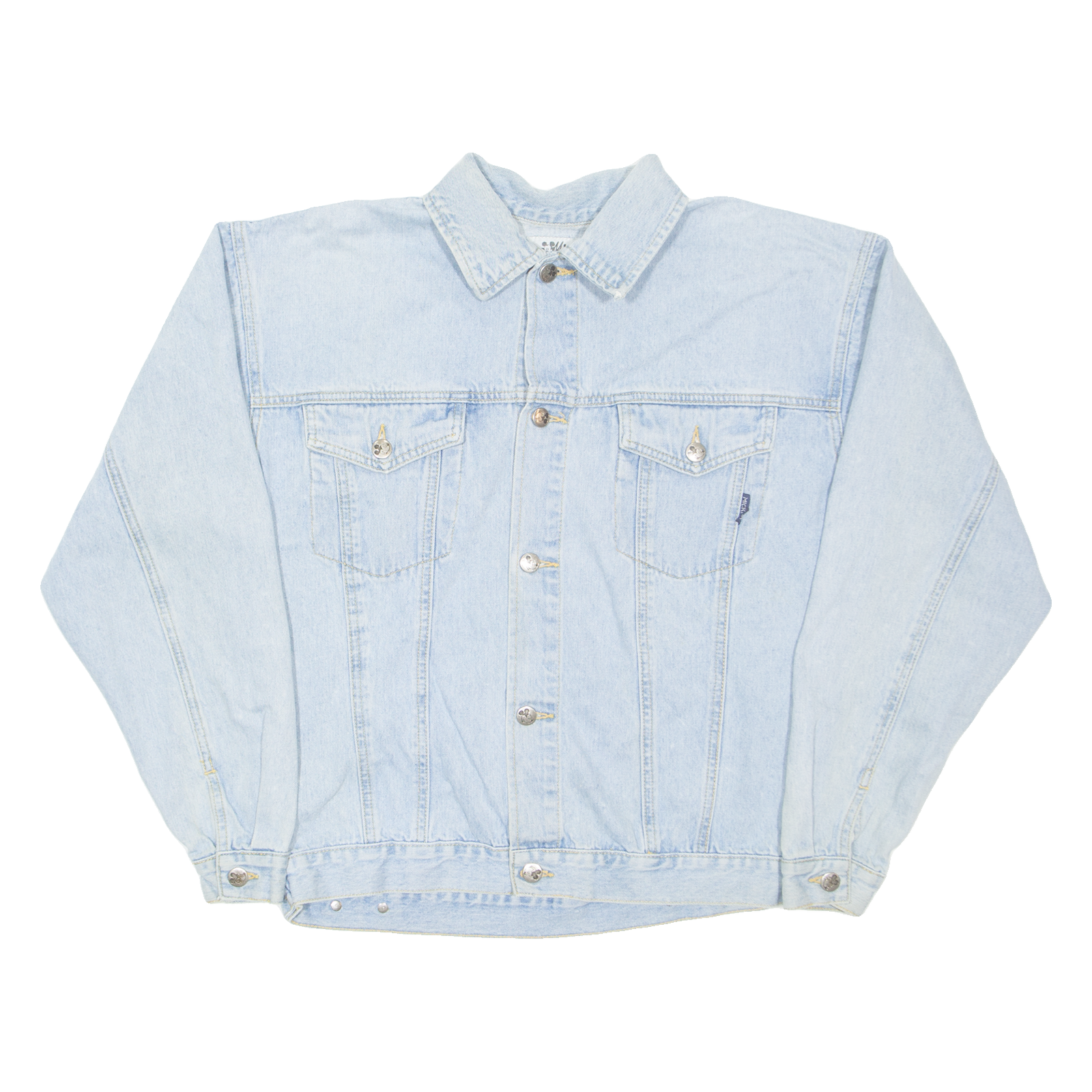 DISNEY Mickey Mouse Womens Denim Jacket Blue M