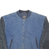 DUAL CONTROL Mens Bomber Jacket Blue XL