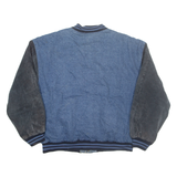 DUAL CONTROL Mens Bomber Jacket Blue XL