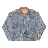 OUI INT'L Mens Denim Jacket Blue 90s M