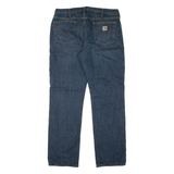 CARHARTT Fleece Lined Workwear Mens Jeans Blue Regular Straight W38 L34