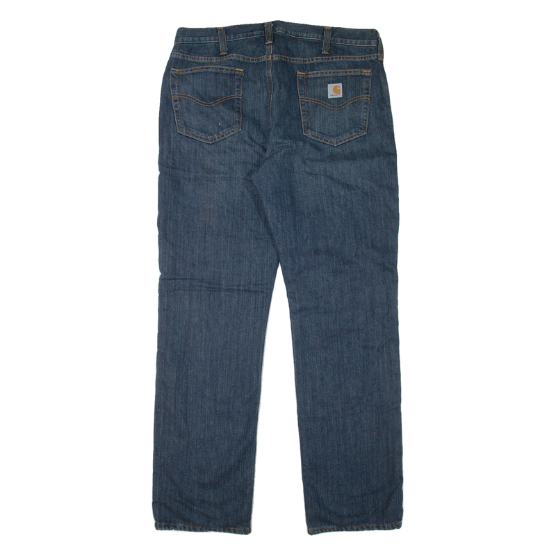 CARHARTT Fleece Lined Workwear Mens Jeans Blue Regular Straight W38 L34