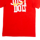 NIKE Just Do It Mens T-Shirt Red Crew Neck M
