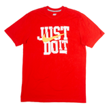 NIKE Just Do It Mens T-Shirt Red Crew Neck M