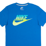 NIKE Slim Fit Mens T-Shirt Blue Crew Neck M