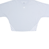 ADIDAS Womens T-Shirt Blue Crew Neck S