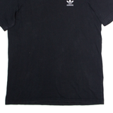 ADIDAS ORIGINALS Mens T-Shirt Black Crew Neck S