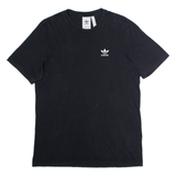 ADIDAS ORIGINALS Mens T-Shirt Black Crew Neck S