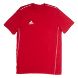ADIDAS Mens T-Shirt Red Crew Neck S