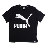 PUMA Womens T-Shirt Black Crew Neck UK 12