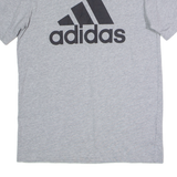 ADIDAS Mens T-Shirt Grey Crew Neck S