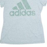 ADIDAS Womens T-Shirt Blue Crew Neck S
