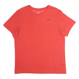 NIKE Mens T-Shirt Red Crew Neck M