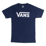 VANS Mens T-Shirt Blue Crew Neck S