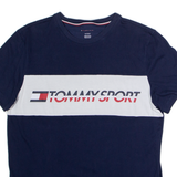 TOMMY SPORT Mens T-Shirt Blue Crew Neck S