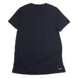 ADIDAS Womens T-Shirt Black V-Neck L