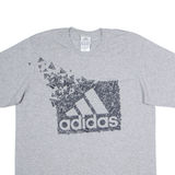 ADIDAS Mens T-Shirt Grey Crew Neck M