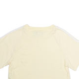 ADIDAS ORIGINALS Womens T-Shirt Yellow Crew Neck UK 8