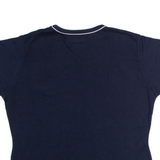 REEBOK Womens T-Shirt Blue 90s V-Neck UK 14