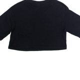 NIKE Cropped Womens T-Shirt Black Crew Neck XS