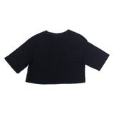NIKE Cropped Womens T-Shirt Black Crew Neck XS