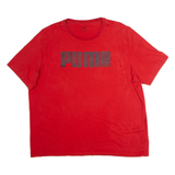 PUMA Mens T-Shirt Red Crew Neck 2XL