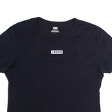 LEVI'S Womens T-Shirt Black Crew Neck M