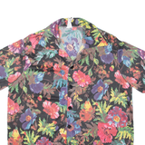 Mens Hawaiian Shirt Black Floral M