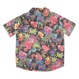 Mens Hawaiian Shirt Black Floral M
