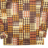 PETER WERTH Mens Shirt Yellow Spotted Long Sleeve M