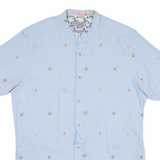 TED BAKER Mens Shirt Blue Floral M