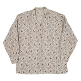 WALLMANN Womens Shirt Brown Floral Long Sleeve L