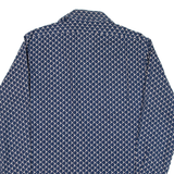 TOP SHIRT Mens Shirt Blue Crazy Pattern Long Sleeve S