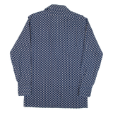 TOP SHIRT Mens Shirt Blue Crazy Pattern Long Sleeve S