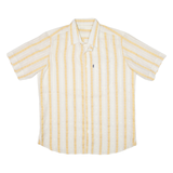 Mens Shirt Yellow Striped L