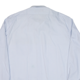 Mens Plain Shirt Blue Long Sleeve XL