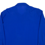 Womens Plain Shirt Blue Long Sleeve M