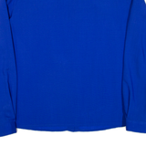 Womens Plain Shirt Blue Long Sleeve M