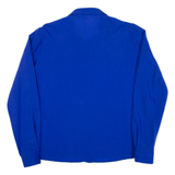 Womens Plain Shirt Blue Long Sleeve M