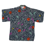 Womens Shirt Blue Crazy Pattern L